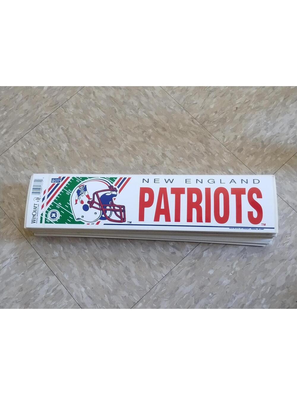 Vintage New England Patriots car bumper sticker‎